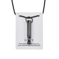 AKIRO Stainless Steel Mindful Breathing Necklace Anxiety Breathe Necklace Anxiety Breathing Tool Anxiety Stress Relief Tool for Mindfulness Meditation Stress Relief Relaxation Sleep (Black)